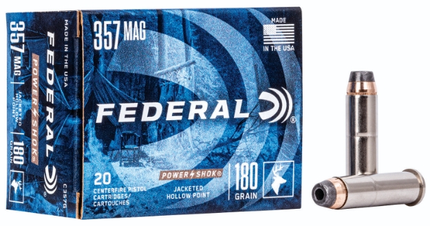 Picture of Federal Power-Shok Handgun 357 Mag 180 Gr Jacketed Hollow Point (Jhp) 20 Per Box/ 25 Cs 