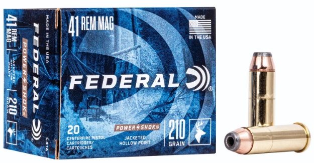 Picture of Federal Power-Shok Handgun 41 Rem Mag 210 Gr Jacketed Hollow Point (Jhp) 20 Per Box/ 25 Cs 