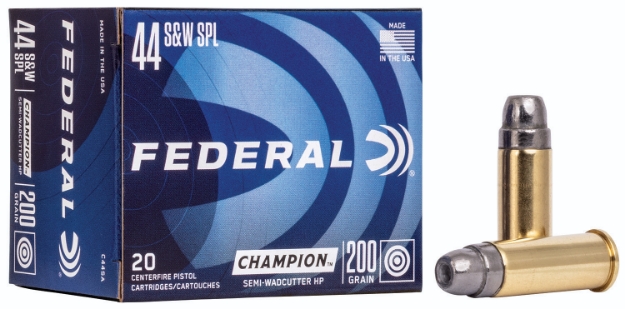 Picture of Federal Champion Training Training 44 S&W Spl 200 Gr Semi-Wadcutter Hollow Point (Swchp) 20 Per Box/ 25 Cs 