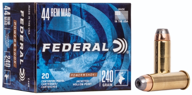 Picture of Federal Power-Shok Handgun 44 Rem Mag 240 Gr Jacketed Hollow Point (Jhp) 20 Per Box/ 25 Cs 