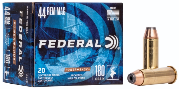 Picture of Federal Power-Shok Handgun 44 Rem Mag 180 Gr Jacketed Hollow Point (Jhp) 20 Per Box/ 25 Cs 