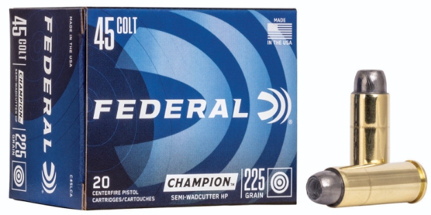 Picture of Federal Champion Training 45 Colt (Lc) 225 Gr Semi-Wadcutter Hollow Point (Swchp) 20 Per Box/ 25 Cs 