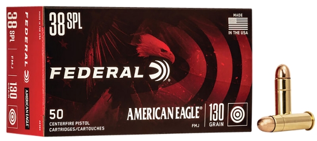 Picture of Federal American Eagle Handgun 38 Special 130 Gr Full Metal Jacket (Fmj) 50 Per Box/ 20 Cs 