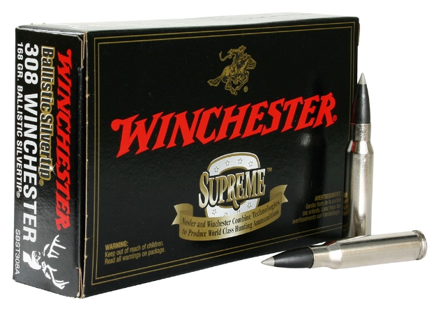 Picture of Winchester Ammo Ballistic Silvertip 308 Win 168 Gr Rapid Controlled Expansion Polymer Tip 20 Per Box/ 10 Cs 