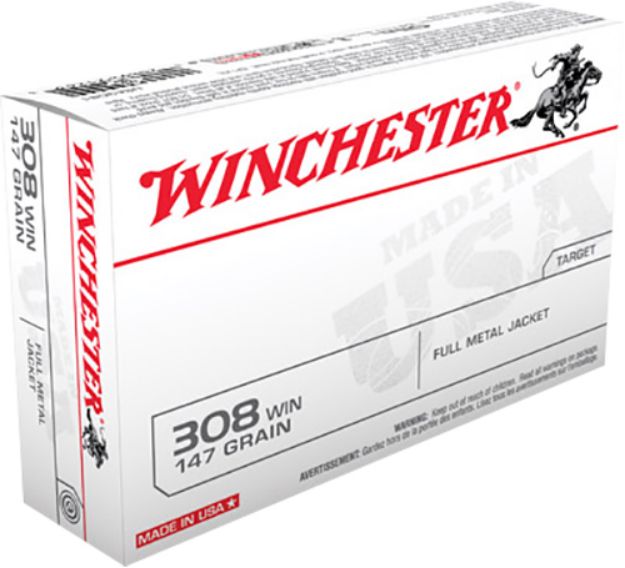 Picture of Winchester Ammo Usa 308 Win 147 Gr 2800 Fps Full Metal Jacket (Fmj) 20 Bx/10 Cs 