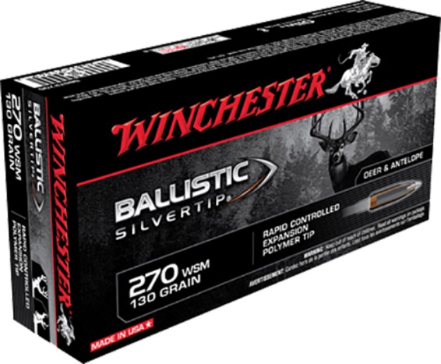 Picture of Winchester Ammo Ballistic Silvertip 270 Wsm 130 Gr Rapid Controlled Expansion Polymer Tip 20 Per Box/ 10 Cs 