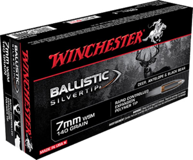 Picture of Winchester Ammo Ballistic Silvertip 7Mm Wsm 140 Gr Rapid Controlled Expansion Polymer Tip 20 Per Box/ 10 Cs 