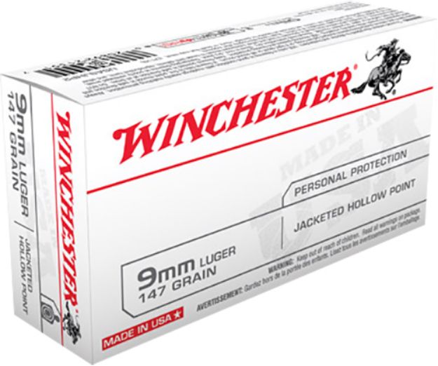 Picture of Winchester Ammo Usa Defense 9Mm Luger 147 Gr Jacketed Hollow Point (Jhp) 50 Per Box/ 10 Cs 