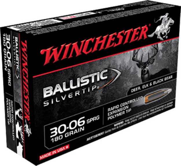 Picture of Winchester Ammo Ballistic Silvertip 30-06 Springfield 180 Gr Rapid Controlled Expansion Polymer Tip 20 Per Box/ 10 Cs 