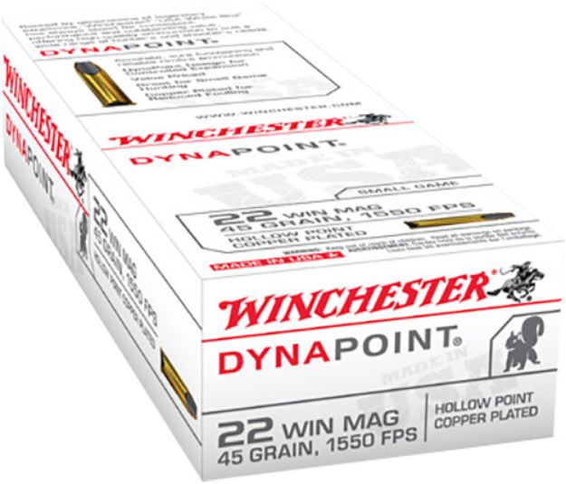 Picture of Winchester Ammo Usa Dynapoint 22 Wmr 45 Gr Copper Plated Hollow Point (Cphp) 50 Bx/ 40 Cs 