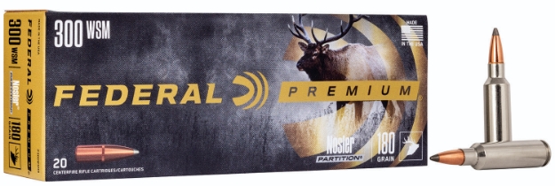 Picture of Federal Premium Hunting 300 Wsm 180 Gr Nosler Partition (Np) 20 Per Box/ 10 Cs 