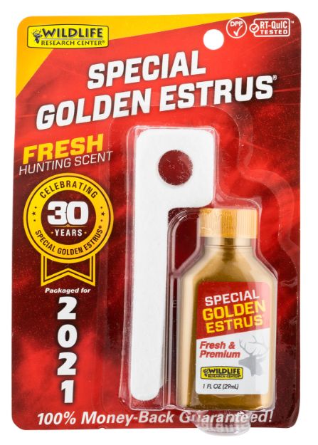 Picture of Wildlife Research Special Golden Estrus Deer Attractant Doe In Estrus Scent 1Oz Bottle 