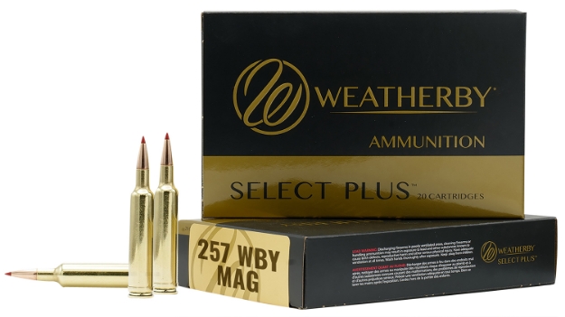 Picture of Weatherby Select Plus 257 Wthby Mag 120 Gr 3305 Fps Nosler Spitzer Partition (Spt) 20 Bx/10 Cs 