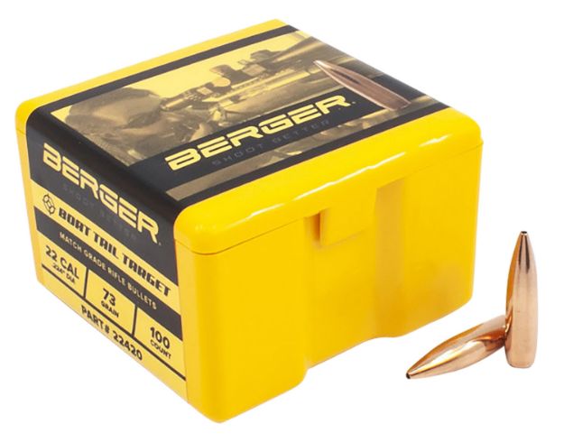 Picture of Berger Bullets Target Match Grade 22 Cal .224 73 Gr Target Boat-Tail 100 Per Box 