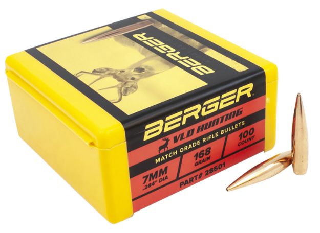 Picture of Berger Bullets Vld Hunting Long Range 7Mm .284 168 Gr Secant Very Low Drag 100 Per Box 