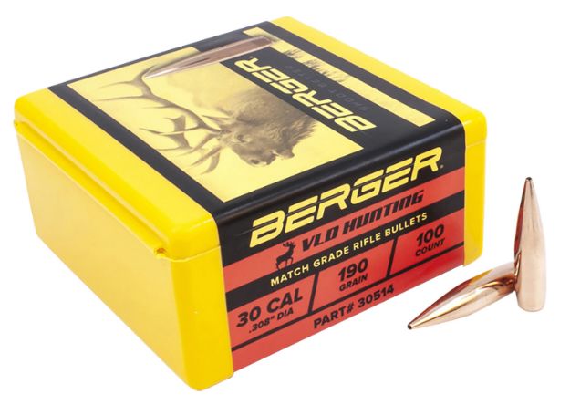 Picture of Berger Bullets Vld Hunting Long Range 30 Cal .308 190 Gr Very Low Drag (Vld) 100 Per Box 