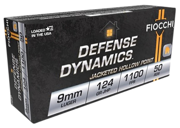 Picture of Fiocchi Defense Dynamics 9Mm Luger 124 Gr Jacketed Hollow Point (Jhp) 50 Per Box/ 20 Cs 