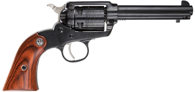 Picture of Ruger Bearcat 22 Lr Blued Alloy Steel 4.2" Barrel & 6Rd Unfluted Engraved Cylinder, Hardwood Grip, Blade Front/Integral Notched Rear Sights 