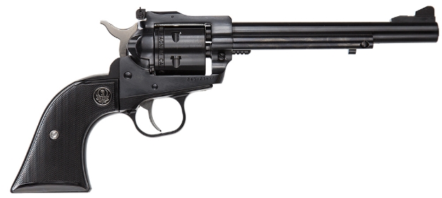 Picture of Ruger Single-Six Convertible 22 Lr Or 22 Wmr 6.50" Barrel 6Rd Cylinder, Blued Alloy Steel, Checkered Hard Rubber Grip, Adjustable Rear Sight, Transfer Bar Safety, Includes 22 Wmr Cylinder 