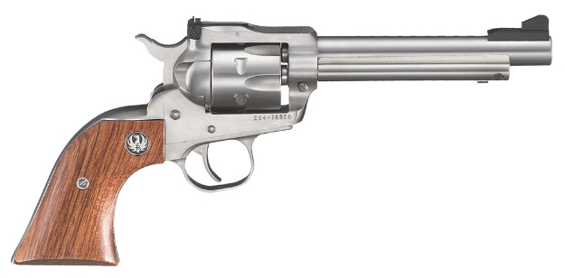 Picture of Ruger Single-Six Convertible 22 Lr Or 22 Wmr 5.50" Barrel 6Rd Cylinder, Satin Stainless Steel, Hardwood Grip, Adjustable Rear Sight, Transfer Bar Safety, Includes 22 Wmr Cylinder 