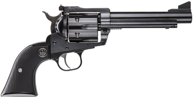 Picture of Ruger Blackhawk Convertible 45 Colt (Lc) Or 45 Acp Blued Alloy Steel 5.50" Barrel & Two Interchangeable 6Rd Cylinders, Checkered Black Hard Rubber Grip 