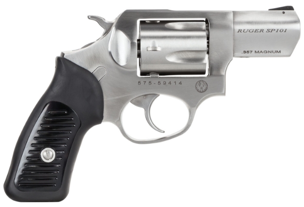 Picture of Ruger Sp101 357 Mag 2.25" Barrel 5Rd Triple-Locking Cylinder, Satin Stainless Steel, Cushioned Rubber With Synthetic Insert Grip, Transfer Bar Safety 