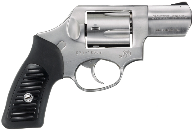 Picture of Ruger Sp101 357 Mag 2.25" Barrel 5Rd Triple-Locking Cylinder, Satin Stainless Steel, Concealed Hammer, Cushioned Rubber With Synthetic Insert Grip, Transfer Bar Safety 