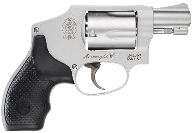 Picture of Smith & Wesson Model 642 Airweight 38 S&W Spl +P Stainless Steel 1.88" Barrel & 5Rd Cylinder, Matte Silver Aluminum Alloy J-Frame, Polymer Grip, No Internal Lock 