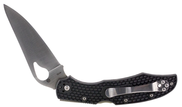 Picture of Spyderco Byrd Cara Cara 2 Lightweight 3.75" Folding Drop Point Plain 8Cr13mov Ss Blade Black Textured Frn Handle Includes Pocket Clip 