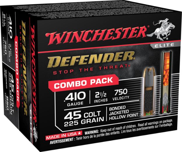 Picture of Winchester Ammo Pdx1 Defender Combo 410 Gauge 2.50" 1/2 Oz 3 Defense Discs/12 Bbs Shot 20 Per Box/ 10 Cs 