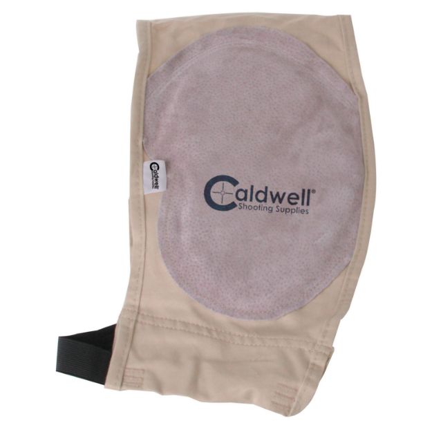 Picture of Caldwell Magnum Plus Recoil Shield Tan Cloth W/Leather Pad Ambidextrous 