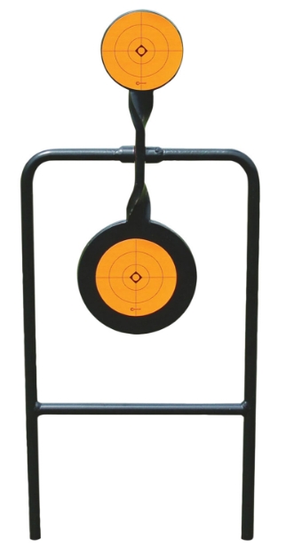 Picture of Caldwell Plink N Swing Double Spin Target Handgun Steel Black/Orange Impact Enhancement Motion 4.25" 