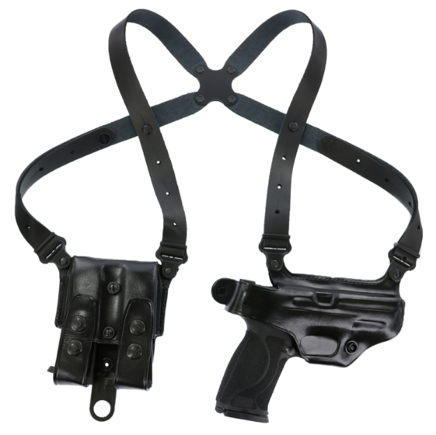 Picture of Galco Miami Classic Shoulder System Size Fits Chest Up To 56" Black Leather Fits 1911 Fits 3.50" Barrel Right Hand 