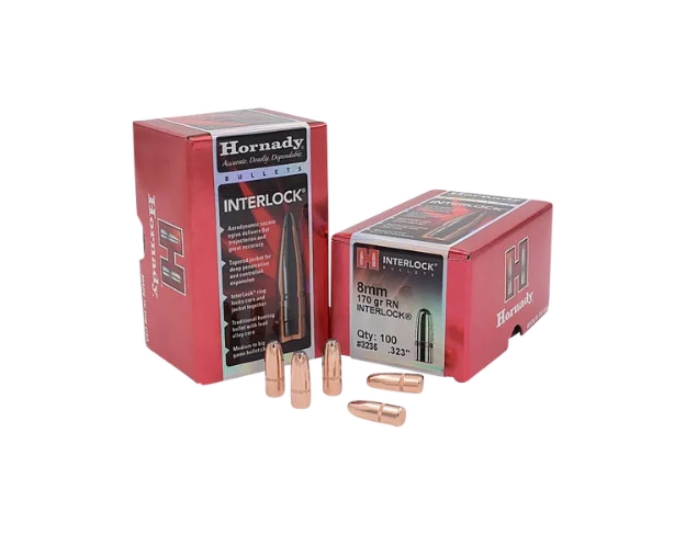 Picture of Hornady Interlock Hunting 8Mm .323 170 Gr Round Nose (Rn) 