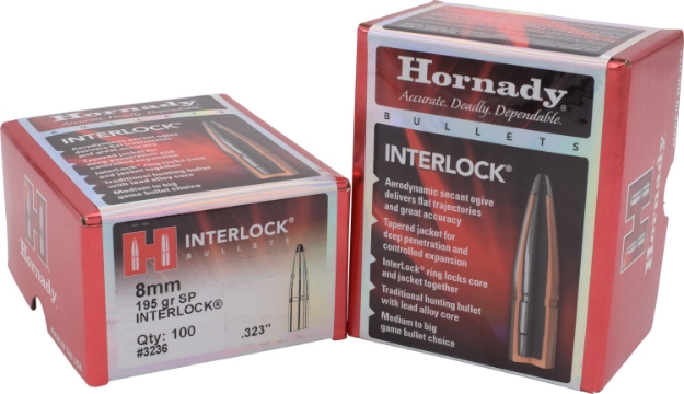 Picture of Hornady Interlock Hunting 8Mm .323 195 Gr Spire Point (Sp) 