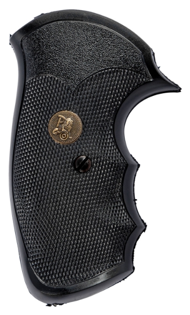 Picture of Pachmayr Gripper Grip Checkered Black Rubber With Finger Grooves For S&W J Frame With Square Butt 