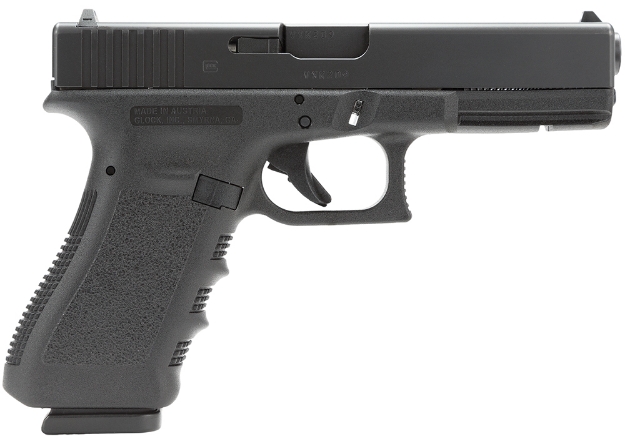 Picture of Glock G17 Gen3 *Ca Compliant 9Mm Luger 4.49" Barrel 10+1, Black Polymer Frame & Slide, Finger Grooved Rough Texture Polymer Grip, Safe Action Trigger 