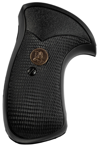 Picture of Pachmayr Compact Grip Checkered Black Rubber For S&W K/L Frame With Round Butt 