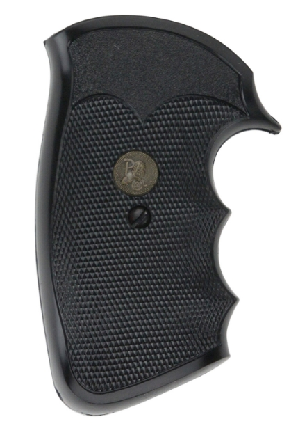 Picture of Pachmayr Gripper Grip Checkered Black Rubber With Finger Grooves For Colt Python, Trooper 