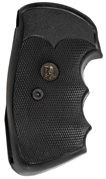 Picture of Pachmayr Gripper Professional Grip Checkered Black Rubber With Finger Grooves For Colt Python, Trooper 