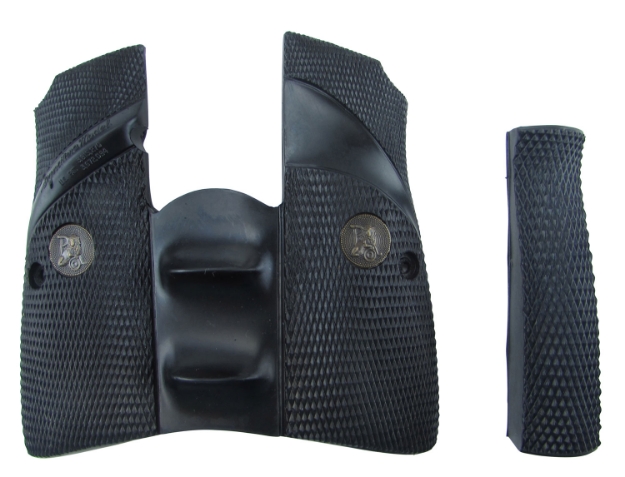 Picture of Pachmayr Signature Grip Wraparound Checkered Black Rubber With Backstrap & Finger Grooves For Browning Hi-Power 