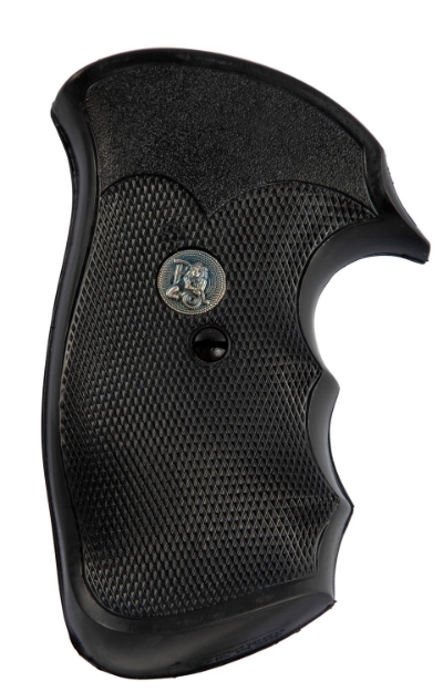 Picture of Pachmayr Decelerator Grip Checkered Black Rubber With Finger Grooves For S&W N Frame With Square Butt 