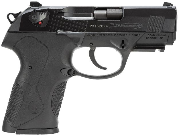 Picture of Beretta Usa Px4 Storm Compact 9Mm Luger 3.27" Barrel 10+1, Black Polymer Frame, Serrated Bruniton Finish Steel Slide 