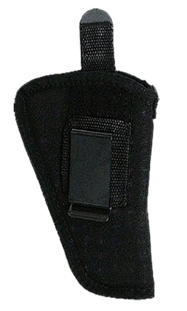 Picture of Uncle Mike's Gunmate Hip Holster Size 06 Black Tri-Laminate Belt Clip/Belt Loop Fits Med Frame Pistol Fits 4" Barrel Belt 2" Wide Ambidextrous 