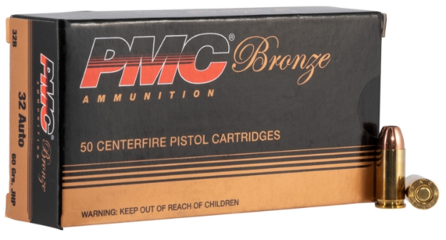 Picture of Pmc Bronze Target 32 Acp 60 Gr Jacketed Hollow Point (Jhp) 50 Per Box/ 20 Cs 