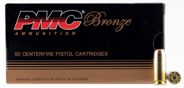 Picture of Pmc Bronze Target 40 S&W 180 Gr Full Metal Jacket Flat Point (Fmjfp) 50 Per Box/ 20 Cs 