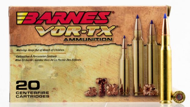 Picture of Barnes Bullets Vor-Tx Centerfire Rifle 30-06 Springfield 168 Gr Tipped Tsx Boat-Tail 20 Per Box/ 10 Cs 