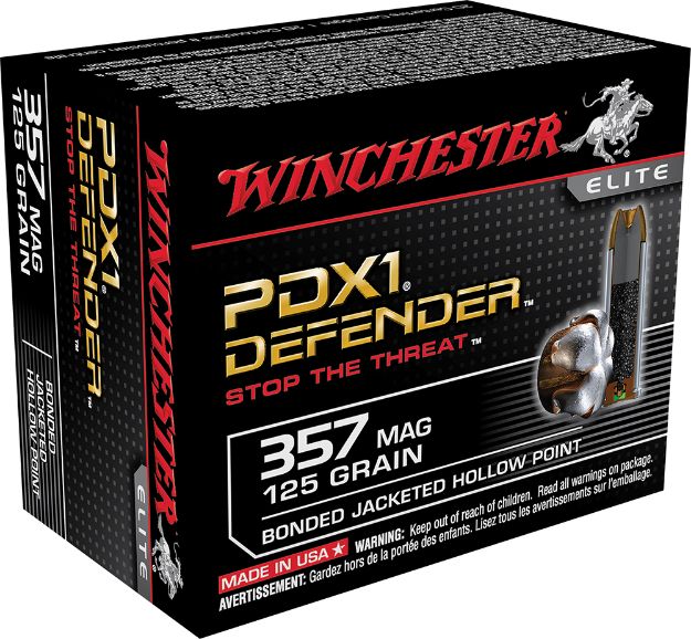 Picture of Winchester Ammo Defender Elite 357 Mag 125 Gr Bonded Jacket Hollow Point 20 Per Box/ 10 Cs 