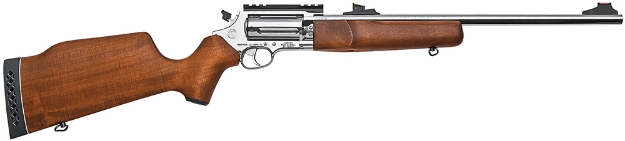 Picture of Rossi Circuit Judge 45 Colt (Lc) Caliber Or 410 Gauge With 5Rd Capacity, 18.50" Barrel, Polished Stainless Metal Finish & Hardwood Monte Carlo Stock Right Hand (Full Size) 