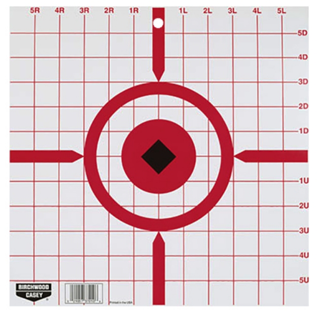 Picture of Birchwood Casey Rigid Sight-In Crosshair Tagboard Hanging 12" Black/White 10 Pk. 